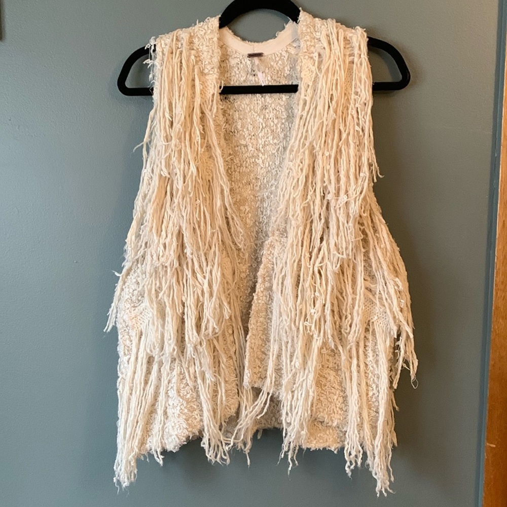 Free People shag vest size S. Never worn